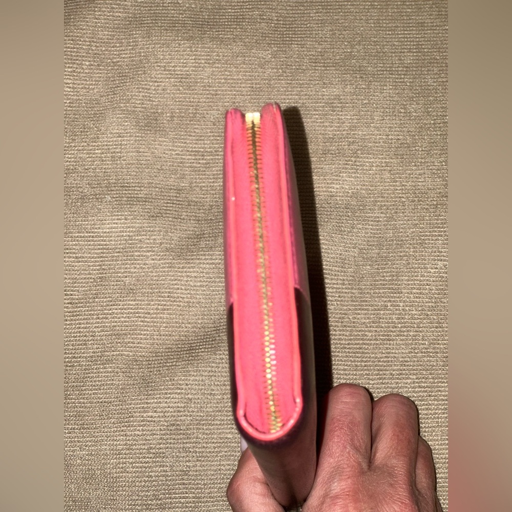 Authentic CELINE Leather Color-Block Zip Wallet – Pink & Burgundy ✨ - Picture 13 of 15
